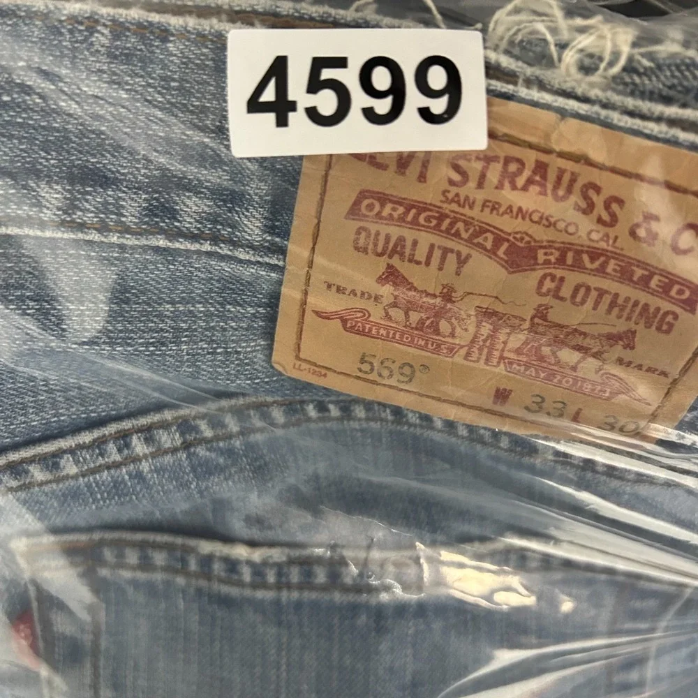 Levi's 569 Loose Straight‎ Jeans Men's Blue Denim Classic Straight - 32X28.5